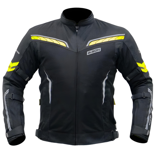 Bison ProGear Clavis Riding Jacket - Black Neon