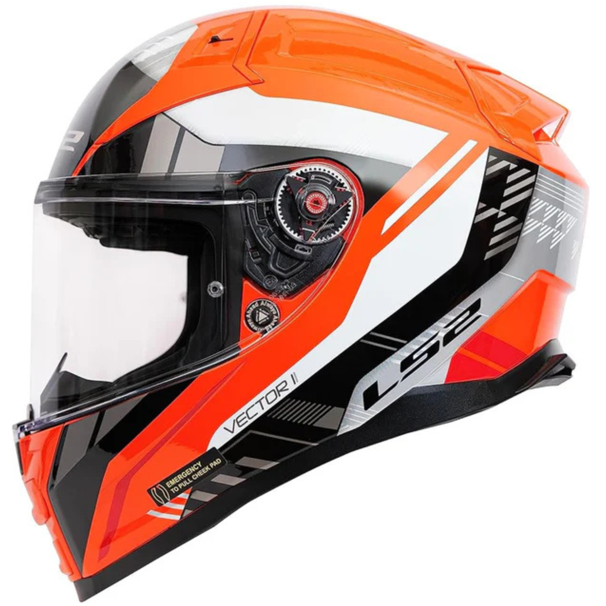 LS2 FF811 Vector II Stylus Helmet - Gloss Fluo Orange Black - LS2