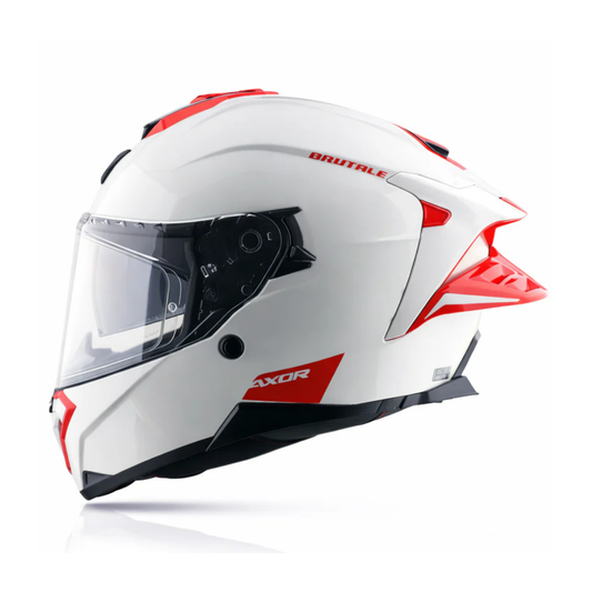 Axor Brutale Corsa Dual Spoiler Helmet - Gloss White Red
