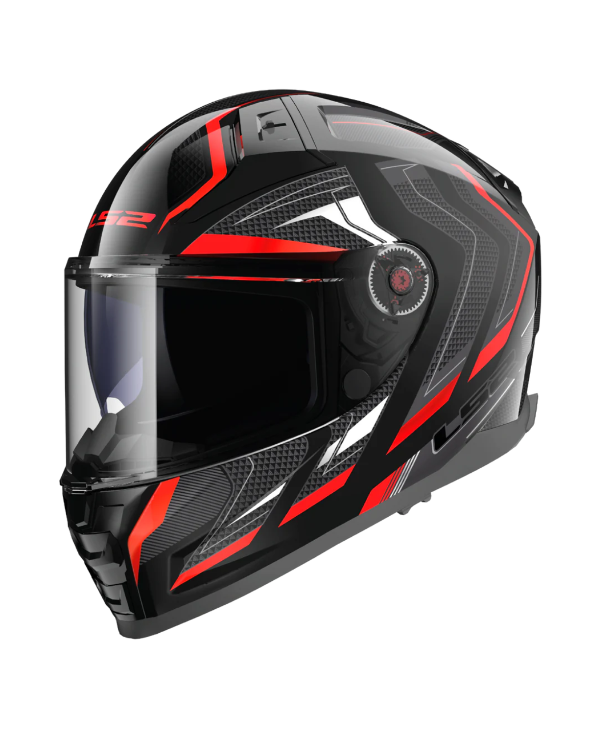 LS2 FF811 Vector II Alizer Helmet - Gloss Black Red