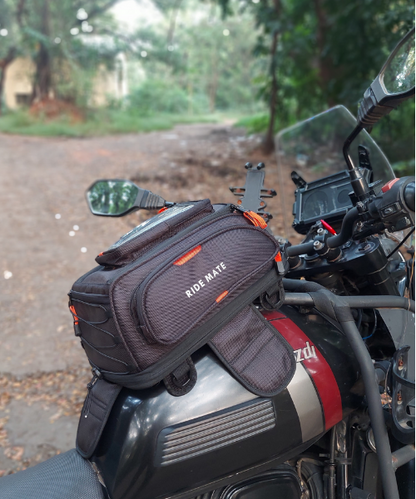 Tryka Gears Ride Mate 2.0 (25 Ltrs) Tank Bag - Black Orange