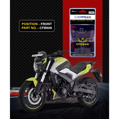 Crank1 Carbon Brake Pads for Bajaj Dominar 250 (2019 Onwards)
