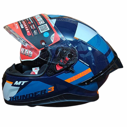MT Thunder 3 SV Pro Arual C7 Helmet - Gloss Grey Blue Orange