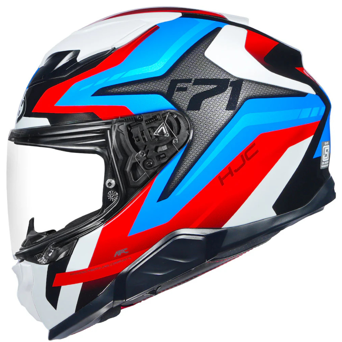 HJC F71 (F7X) Fes MC21 Helmet - White Blue Red - HJC
