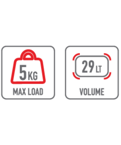 Givi Monolock Top Box 29L Matterhorn Aluminium - Black - MTN29B