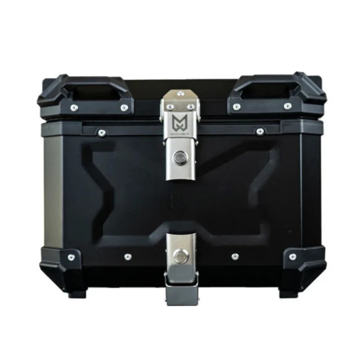 Moto Arch Aluminium Top Box 45L with Backrest - Black