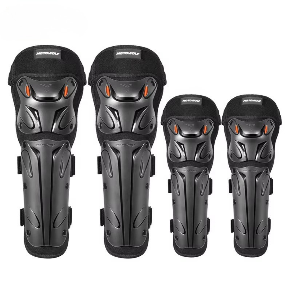 Motowolf Knee and Elbow Guard - MDL1010 - Black - Motowolf