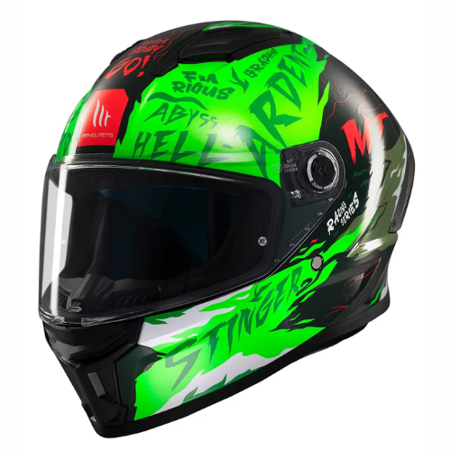 MT Stinger 2 Ardent C6 Helmet - Gloss Black Green
