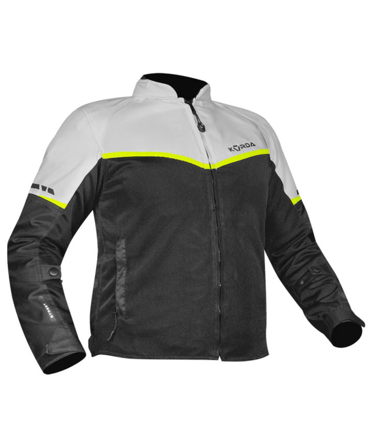 Korda Level 2 Street Riding Jacket with Safe Tech Armours - Fluorescent Yellow - Korda
