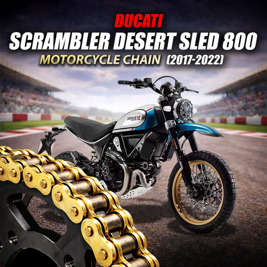 Crank1 Ducati Scrambler Desert Sled 800 (2017-2022) 520 Pitch ZVM-X 106L Chain - Gold