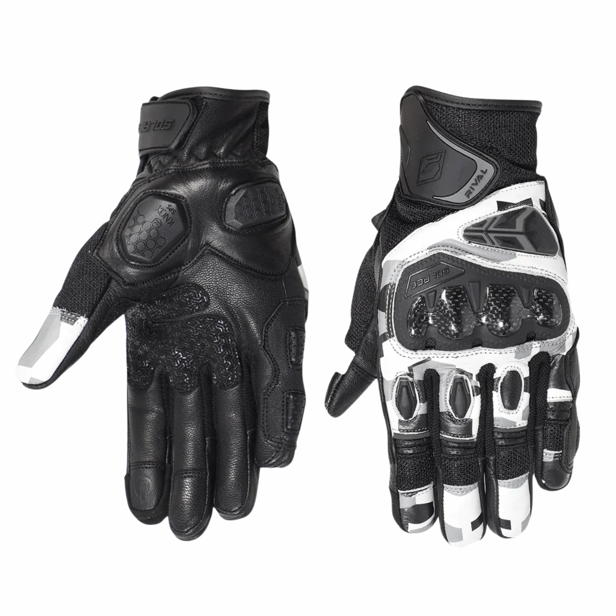 Solace Rival Carbon CE Motorcycle Riding Gloves - Camo - Solace