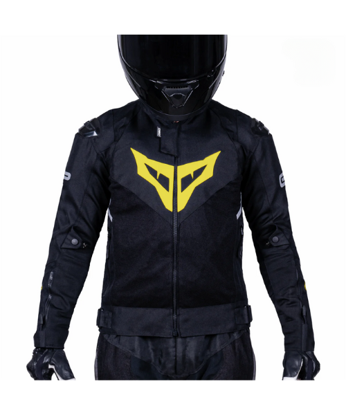 DSG GP X Riding Jacket - Black Yellow Fluo