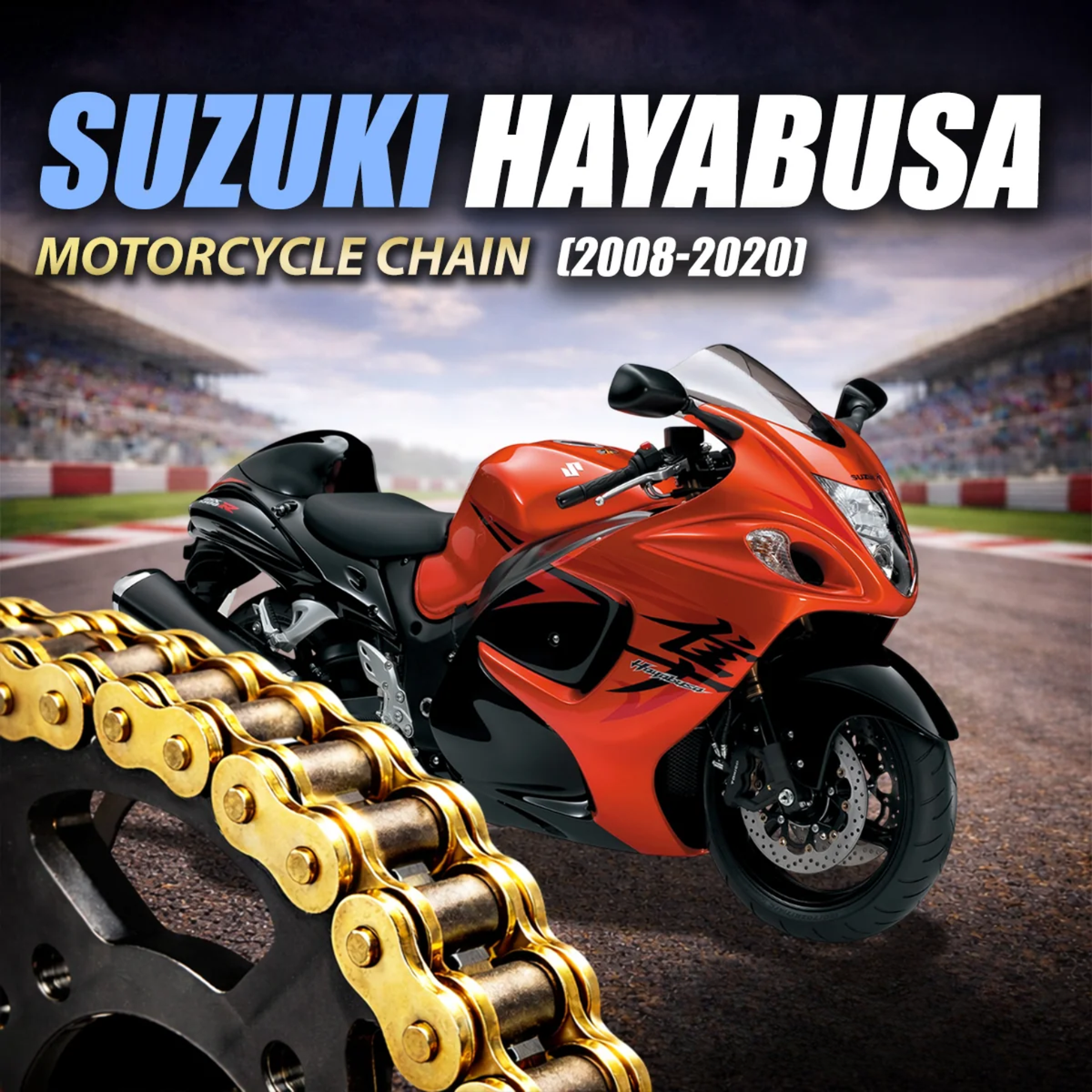Crank1 Suzuki Hayabusa (2008-2020) 530 Pitch ZVM-X 118L Chain - Gold