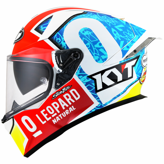 KYT R2R Pro Foggia Misano 2021 Replica  Helmet - Gloss Blue Red Yellow Green