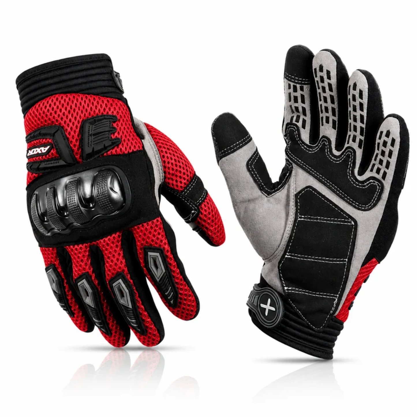Axor Airstream Riding Gloves - Black Red
