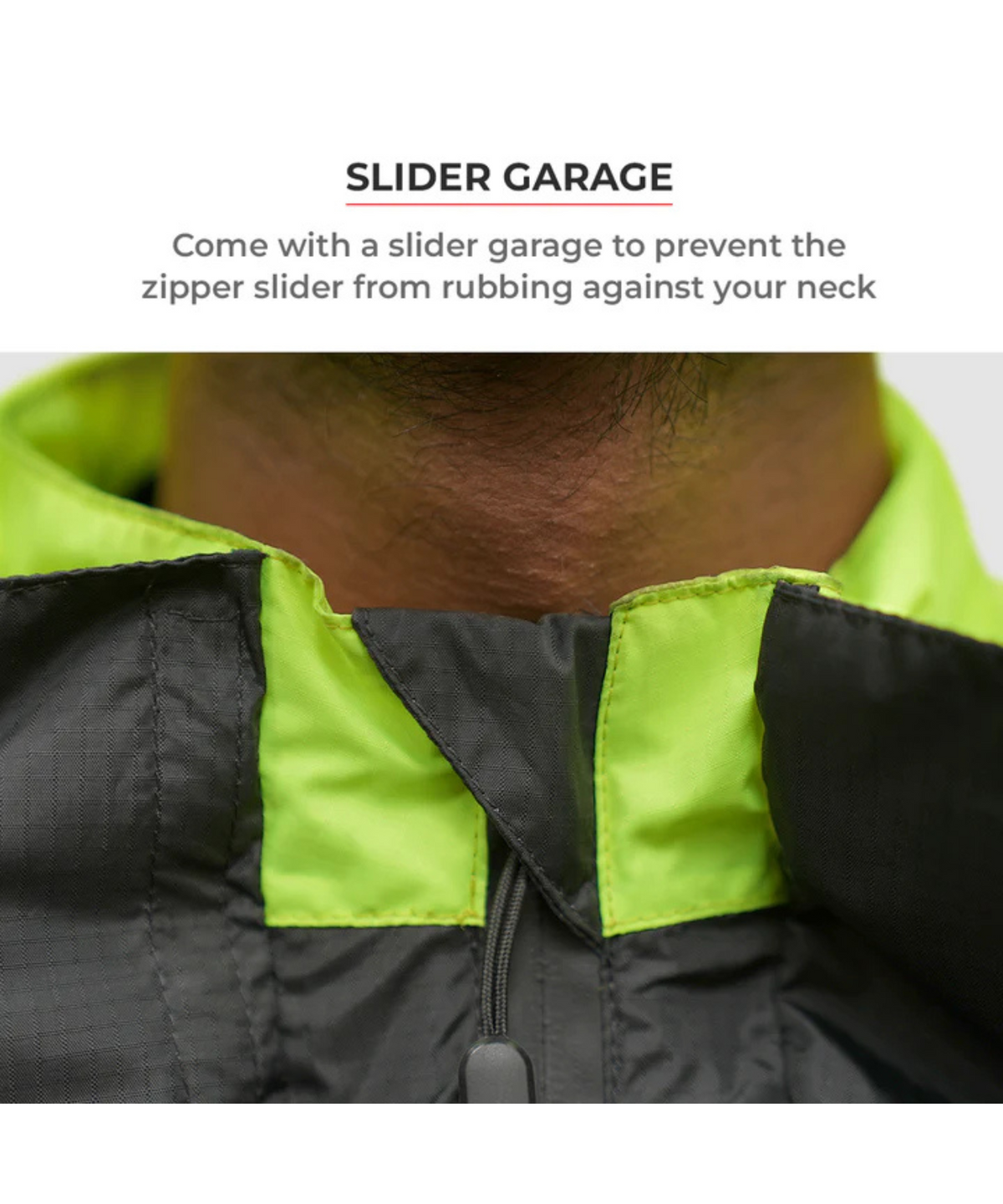 Viaterra P300 Motorcycle Rain Jacket - Black Green - Viaterra