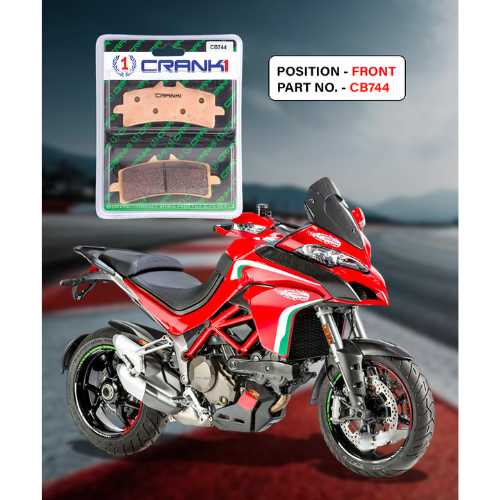 Crank1 Fully Sintered H2 Series Brake Pads for Ducati Multistrada 1200 DVT