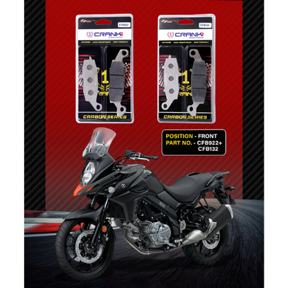 Crank1 Carbon Brake Pads for Suzuki V-Strom 650 (2017-2022)