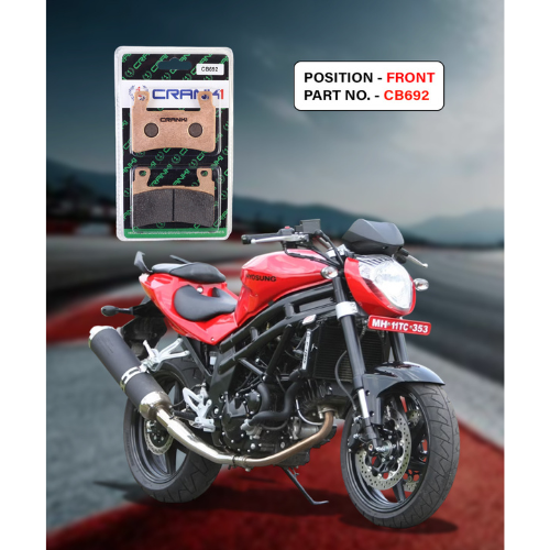 Crank1 Hyosung GT650N (2009-2015) Fully Sintered H2 Series Brake Pads