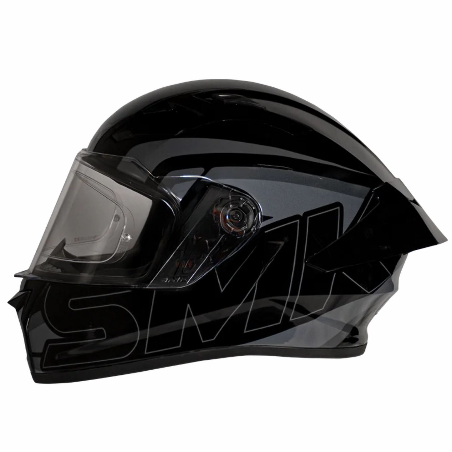 SMK Stellar Stage GL262 Gloss Black Grey Helmet