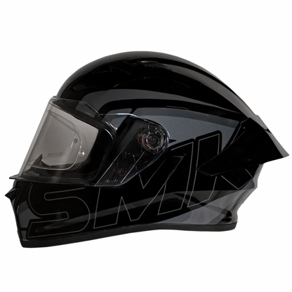 SMK Stellar Stage GL262 Gloss Black Grey Helmet