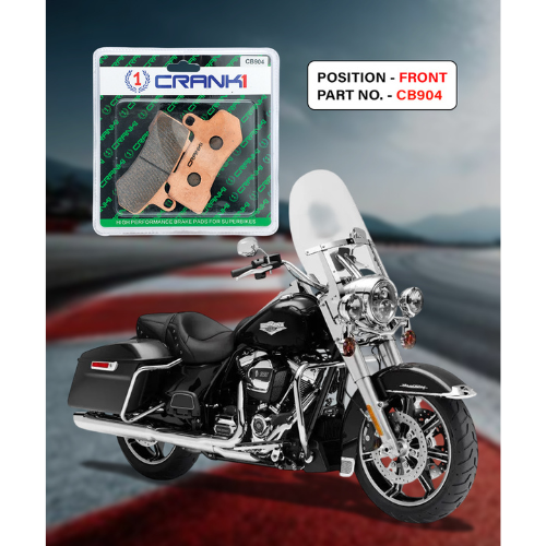 Crank1 Fully Sintered H2 Series Brake Pads for Harley Davidson Touring Road King