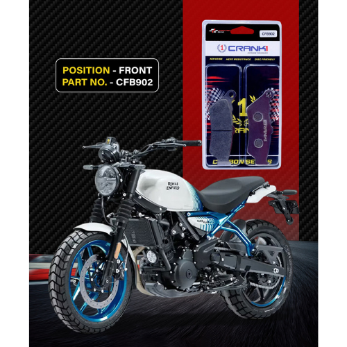 Crank1 Carbon Brake Pads for Royal Enfield Guerrilla 450 (2024 Onwards)