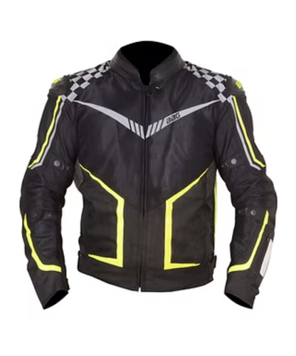 BBG Grand Prix Riding Jacket with Chest Guard without Liner - Neon