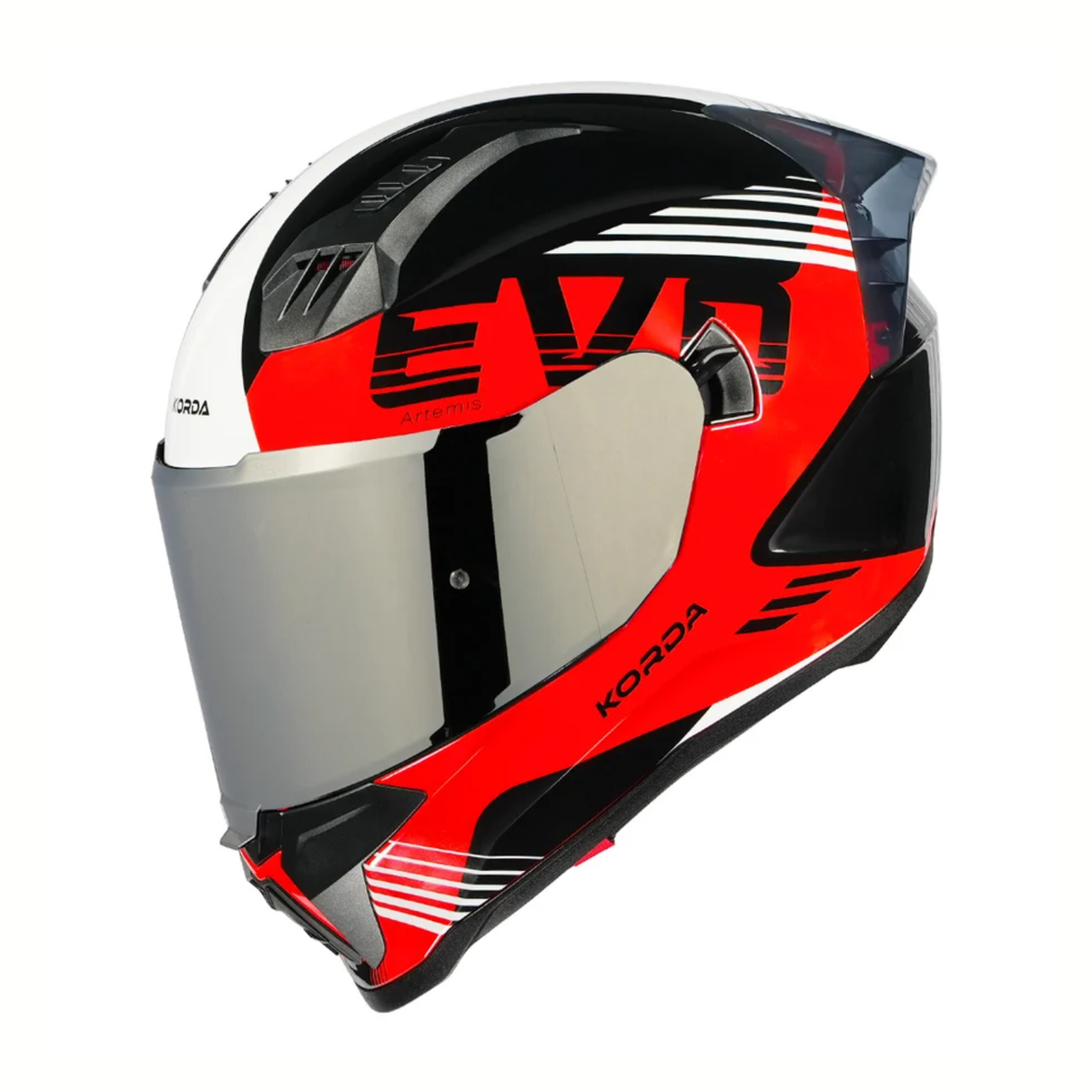 Korda EVO Artemis Helmet - Gloss Black White Red