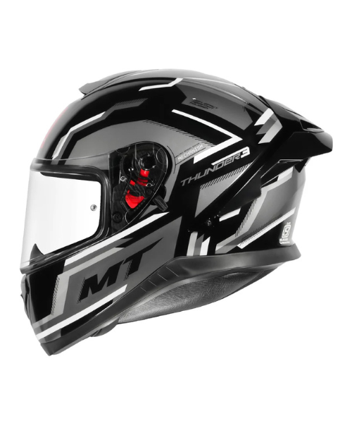 MT Thunder 3 SV Pro Blaze Helmet - Gloss Black Grey - MT Helmets