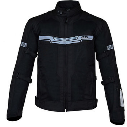 BBG Marshal Motorcycle Riding Jacket with Thermal Liner - Black