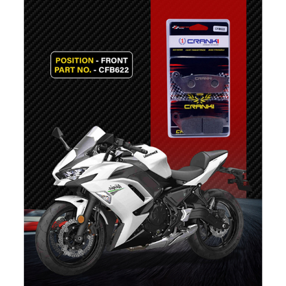 Crank1 Carbon Brake Pads for Kawasaki Ninja 650
