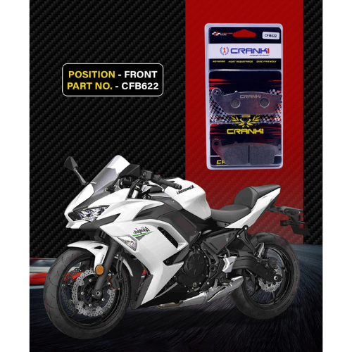 Crank1 Carbon Brake Pads for Kawasaki Ninja 650
