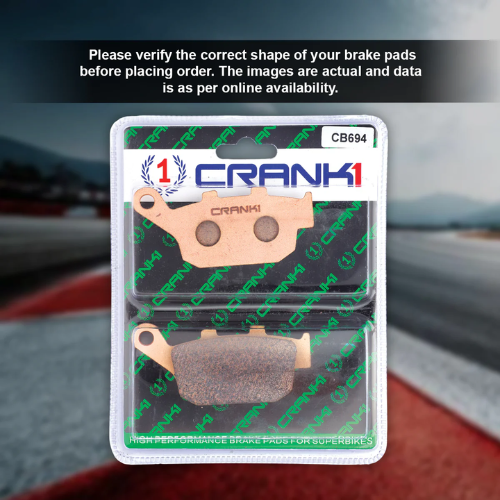 Crank1 Fully Sintered H2 Series Brake Pads for Suzuki GW250 Inazuma