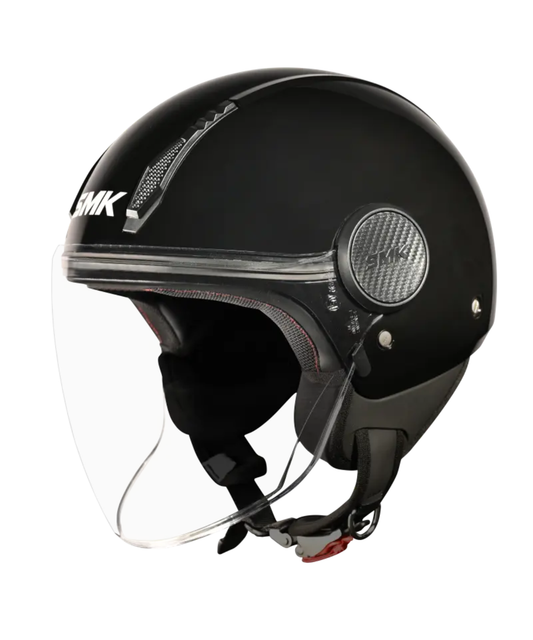 SMK Laminar Solid GL200 Half Face Helmet - Gloss Black