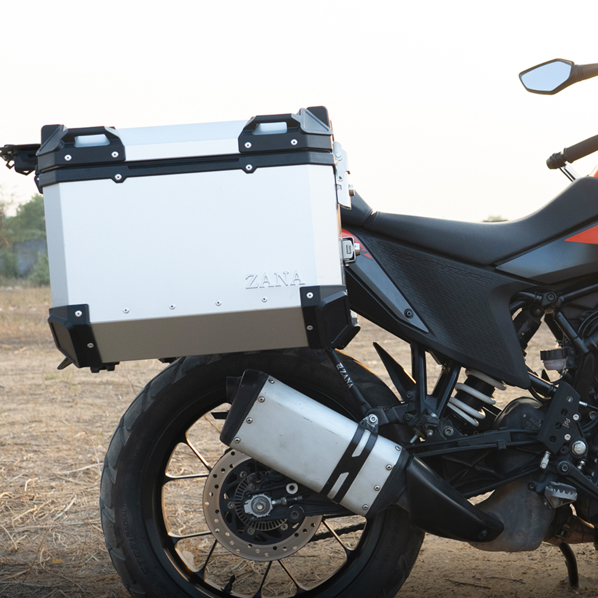 Zana KTM ADV 250/390 (2025) Aluminium L-Flat Pannier 36L Saddle Stay Frame - Silver - ZI-8491-LS - Zana