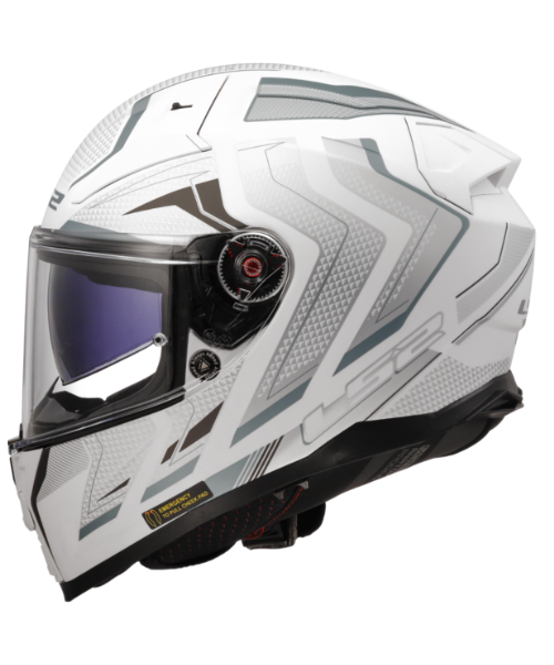 LS2 FF811 Vector II Alizer Helmet - White Silver