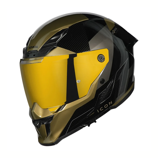 Korda Icon NYX Helmet - Gloss Black Gold