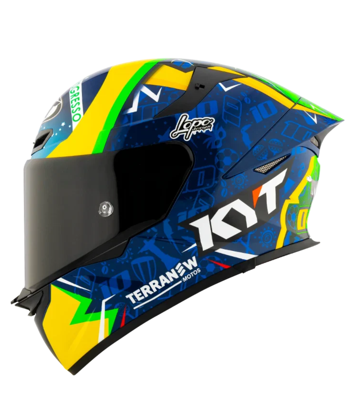 KYT TT-Revo Diogo Moreira 2024 Replica Helmet - Gloss Blue - KYT Helmets