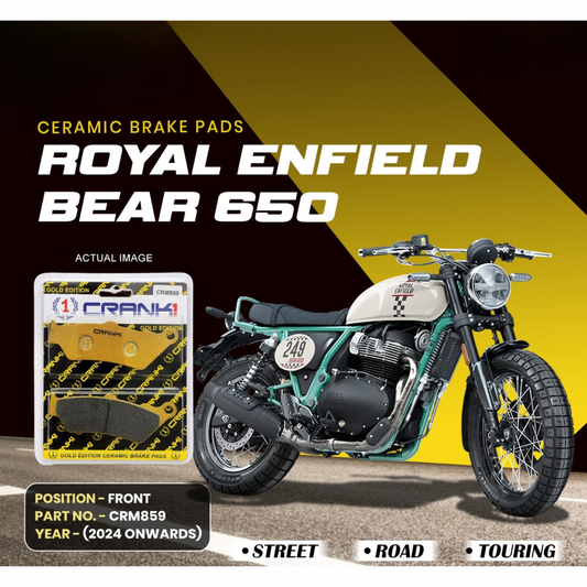Crank1 Ceramic Brake Pads for Royal Enfield Bear 650 (2024 Onwards)