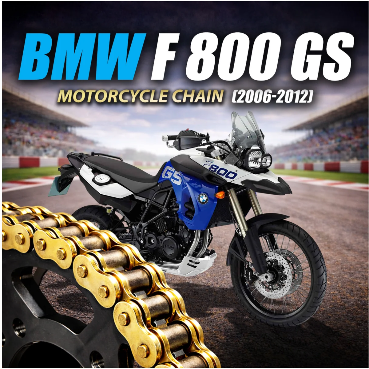 Crank1 BMW F 800 GS (2006-2012) 525 Pitch ZVM-X 116L Chain - Gold