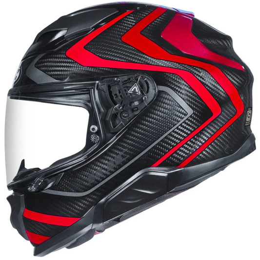 HJC F71 (F7X) Nevio Carbon Fiber MC1 Helmet (ECE 22.06) - Black Red