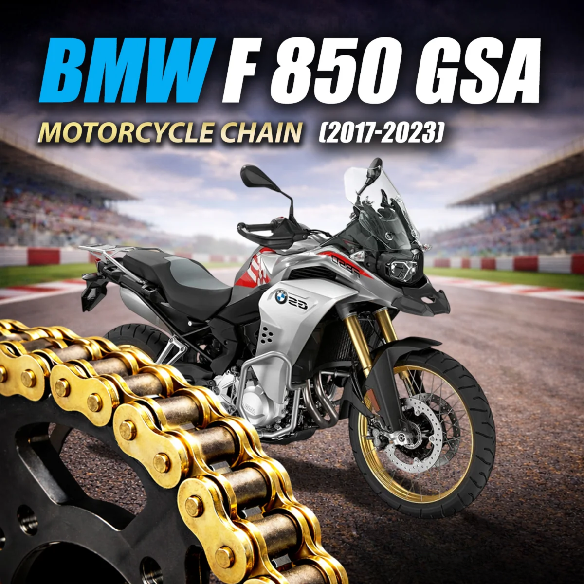 Crank1 BMW F 850 GSA (2017-2023) 525 Pitch ZVM-X 122L Chain - Gold - Crank 1