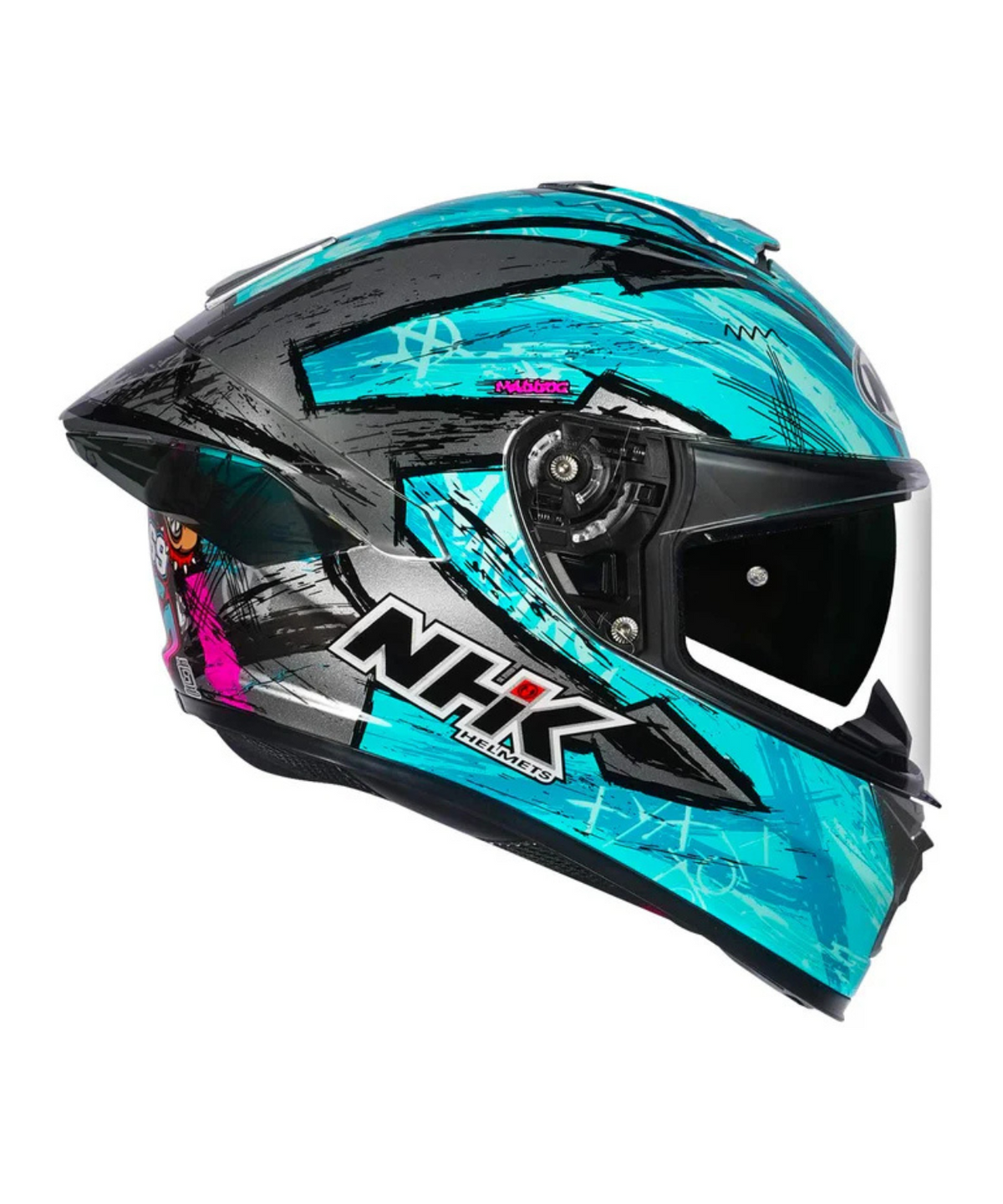NHK K5R Archie Helmet - Silver Teal Pink - NHK
