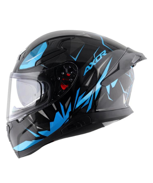 Axor Apex Hunter Helmet- Gloss Black Neon Blue