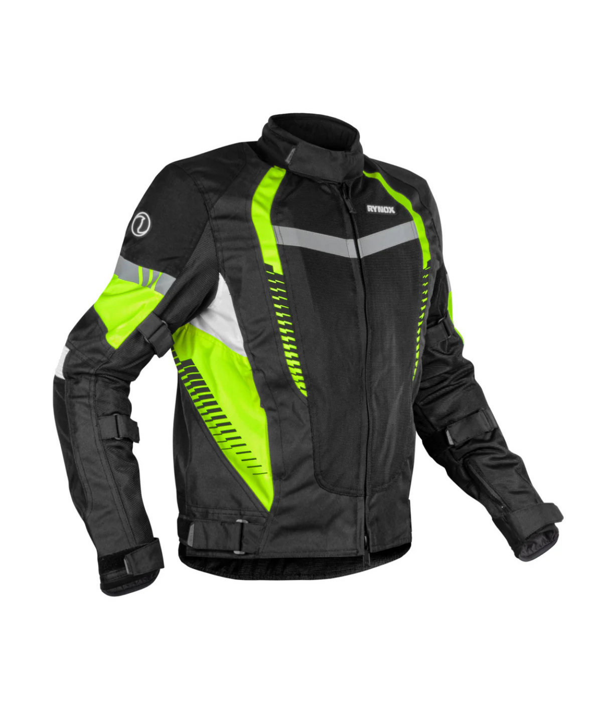 Rynox Tornado Pro 4 CE Certified Class A Riding Jacket - Black Hi-Viz Green