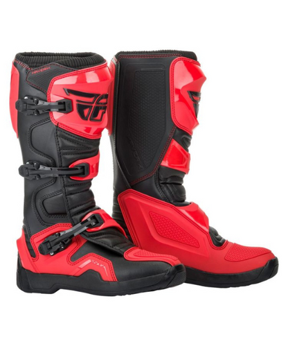 Fly Racing Maverik Riding Boots - Red Black