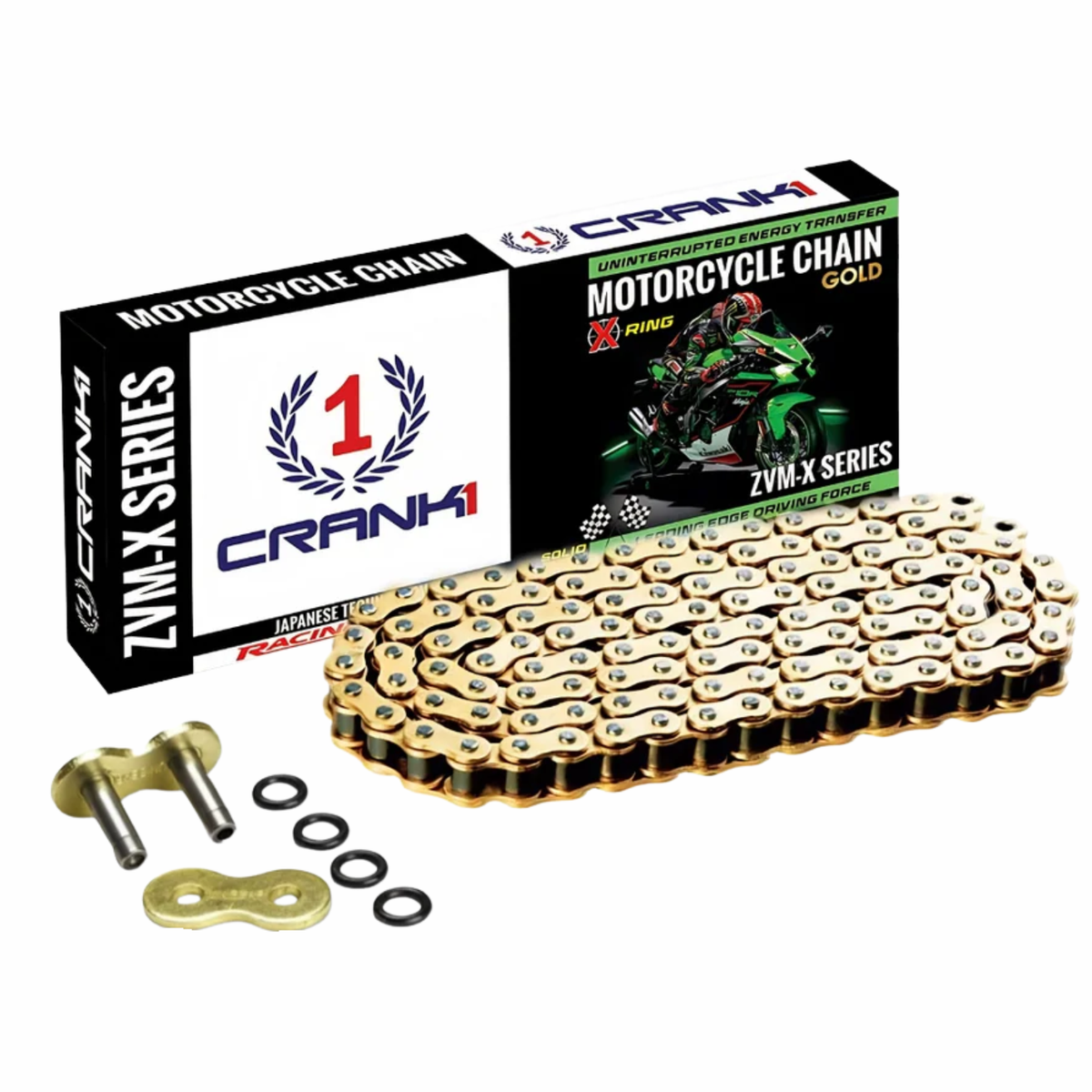 Crank1 Triumph Tiger 900 Rally Pro (2024 Onwards) 525 Pitch ZVM-X-122L Chain - Gold - Crank 1