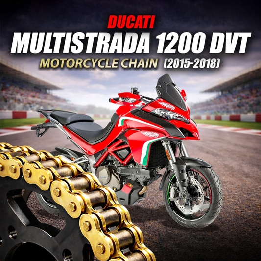Crank1 Ducati Multistrada 1200 DVT (2015-2018) 525 Pitch ZVM-X 118L Chain - Gold