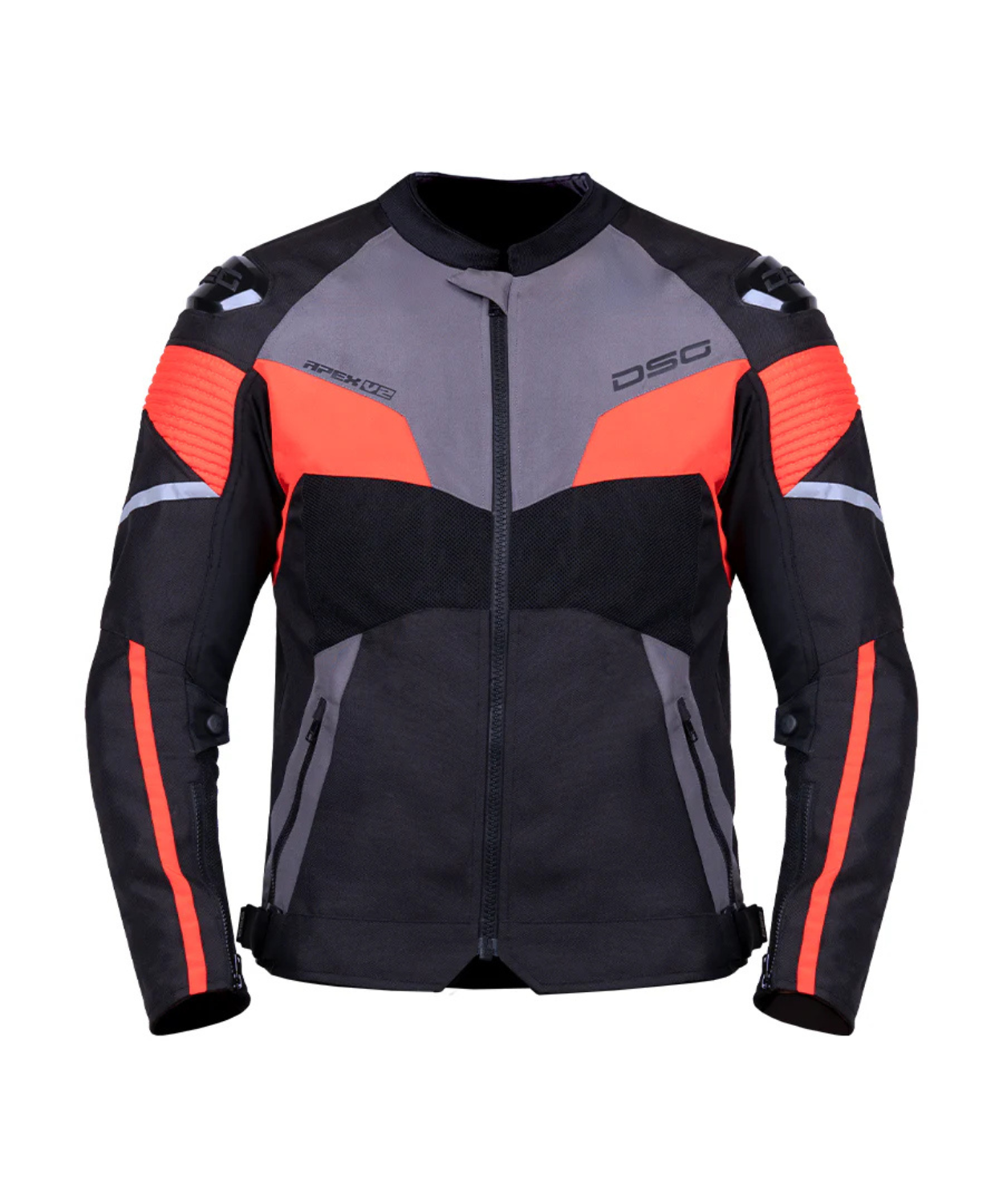 DSG Apex V2 Riding Jacket - Black Grey Red
